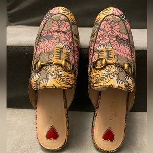 Women's Begie Tiger Print GG Supreme Canvas